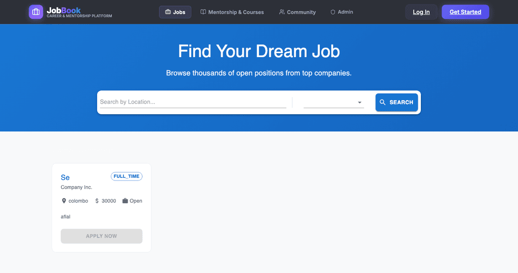 JobBook — Full-Stack Career & Talent Platform